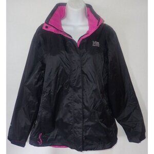 Karrimor Lined Rain Jacket Women‎ 8 Black pink Hiking Trail Casual weathertite